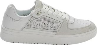Just Cavalli Leather Logo Sneakers - Dames - Sneakers - Wit - 36 EU - Leer - Schoenen