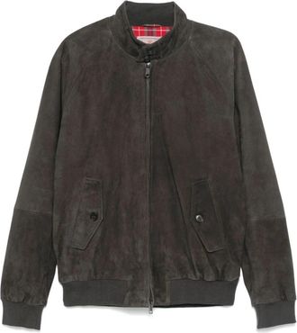 Baracuta G9 Suede Authentic Fit Harrington Jacket - Heren - Bomber jackets - Bruin - XS - Su&egrave;de - Jassen