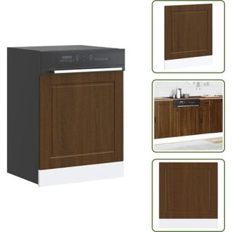 vidaXL The Living Store Pannello Lavastoviglie Porto Rovere Marrone 60x1,5x67 cm - Pannello