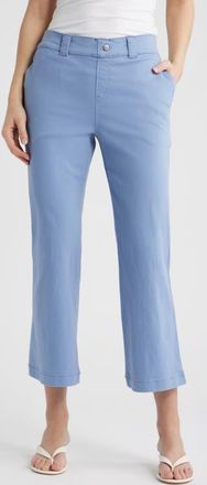 Hue Kick Flare Stretch Cotton Pull-On Pants in Colony Blue at Nordstrom, Size X-Large