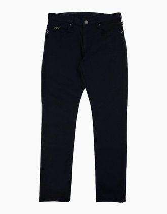 Emporio Armani Mens Emporio Armani J06 Slim-fit Stretch-gabardine Jeans Navy Blue 0920 - Black - Size: W29-L32