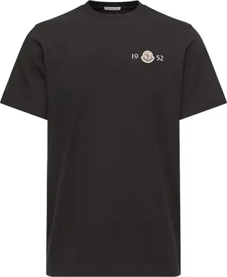Moncler BRANDED COTTON T SHIRT Size: XL, colour: BLACK