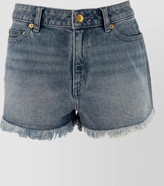 Michael Kors shorts frayed hem belt loops back pockets