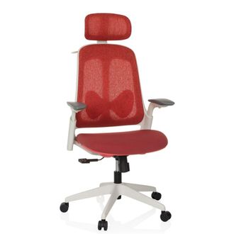 hjh OFFICE Silla de oficina profesional Tela / Tejido de malla Rojo