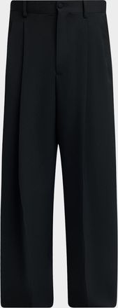 Dolce & Gabbana Men & apos;s Wool Gabardina Wide-Leg Pants