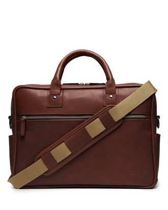 Korchmar Dylan Slim Leather Briefcase in Brown at Nordstrom