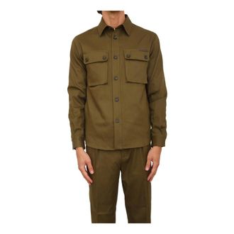 Paolo Pecora Jassen, Heren, Groen, XL, Katoen, Camicia Tessuto