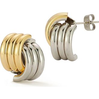 Glaze Jewelry Two Tone Love Knot Stud Earrings in Gold at Nordstrom Rack