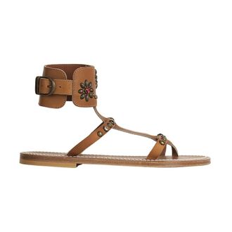 K.Jacques Caravelle Sandals - female - K.JACQUES - Flat Sandals - Brown - 5 UK - Shoes