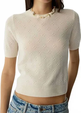 Guest In Residence Compass Sweater Tee In Cream