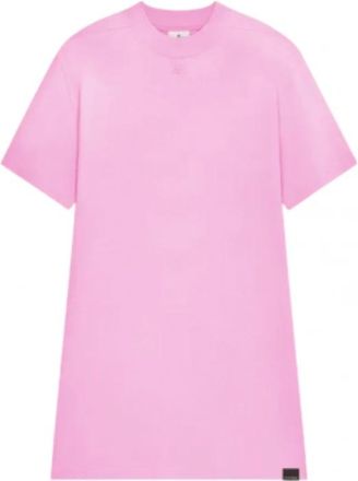 Courr&egrave;ges Solarized T-Shirt Dress - Dames - Korte kleedjes - Roze - M - Katoen - Kleedjes