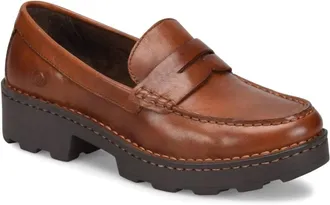 Born Womens Carrera Loafers In Brown