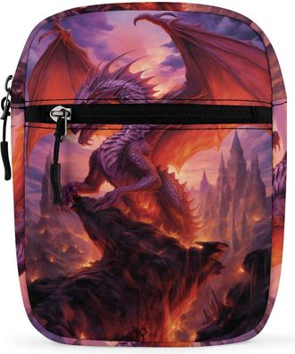 Generic Flame Dragon.png Crossbody Bag Adjustable Satchel Cute Shoulder Bag Lightweight Sling Bags