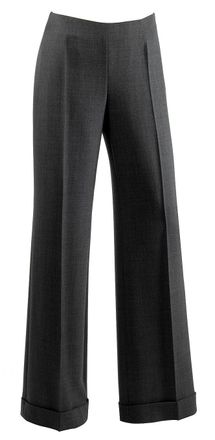 Paule Ka Grey Wool Wide Leg Pants Size L