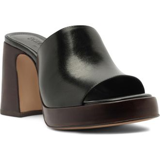Schutz Rowan Platform Sandal in Black/Black at Nordstrom, Size 5.5
