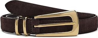 Madewell Suede Elongated Buckle Belt Womens Belts Coffee Bean : 2XL, Leather/Suede