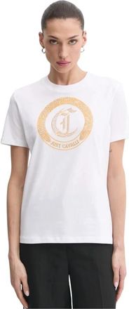 Just Cavalli Logo T-shirt - Dames - T-shirts - Wit - XS - Katoen - Tops