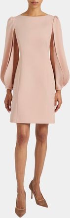 Santorelli Arana Shift Dress in Stretch Crepe in Peach Whip at Nordstrom, Size 14