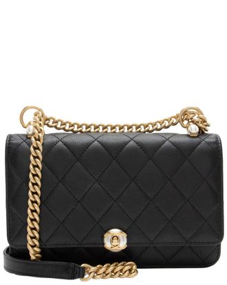 Chanel Black Lambskin Twist Your Buttons Wallet On Chain (Authentic Pre-Loved)