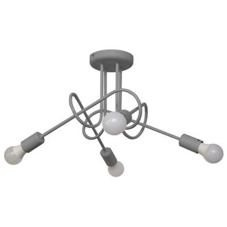 Netlighting Oxford Multi Arm Semi Flush Ceiling Light Grey 44cm