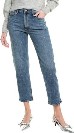 Rag & Bone Hattie Medium Wash Jewels Ankle Straight Jean
