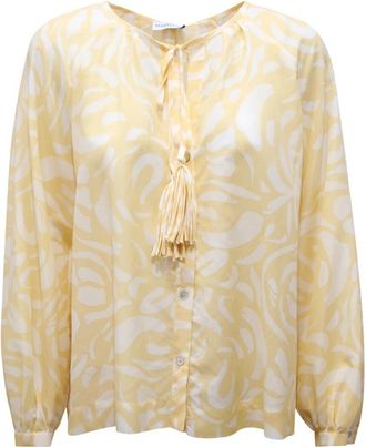 Marella Gancio Katoen/Zijden Blouse - Dames - Blouses - Veelkleurig - 2XS - Katoen - Overhemden