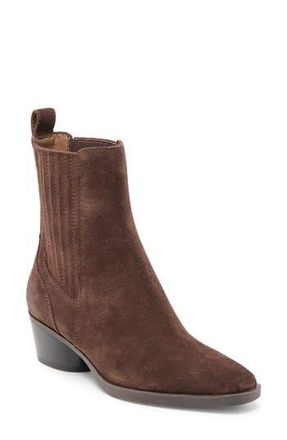Dolce Vita Faint H2O Waterproof Chelsea Boot in Dark Brown Suede H2O at Nordstrom Rack, Size 7