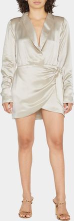 Retrof&ecirc;te Hailey Satin Wrap Mini Dress