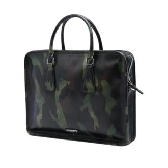 Prada Pre-owned Business Bag - Heren - Vintage Handtas - Groen - ONE Size - Leer - Vintage