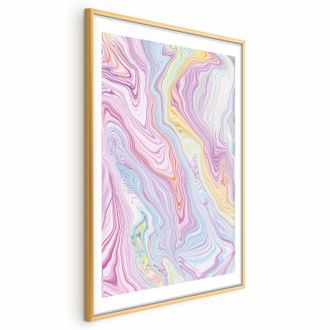 OEM P&oacute;ster - Sue&ntilde;o Colorido - Formas Abstractas En Colores Pastel