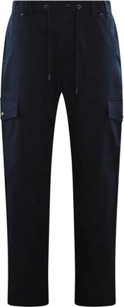 Moncler Stijlvolle Broeken - Heren - Slim Fit Broeken - Blauw - S - Katoen - Broeken