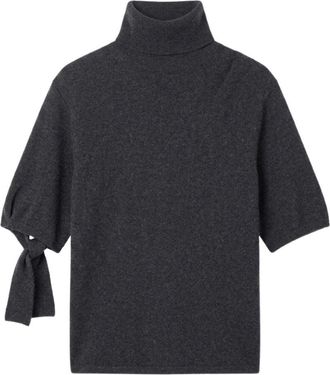 Jacquemus Cropped Boxy Top With Tied Sleeve Detail