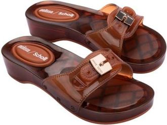 Melissa x Scholl Pescura Platform Slide Sandal in Clear Brown at Nordstrom, Size 10