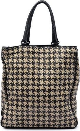 Bottega Veneta Pre-owned Bottega Veneta Nappa Intrecciato Houndstooth Vertical Tote Ladies 27AA6IPEO2VROLAN
