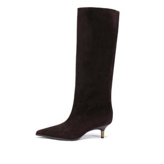 Cesare Gaspari Botas de Ante hasta la Rodilla Puntiagudas - Shoes - Mujer - Marr&oacute;n - 37 EU