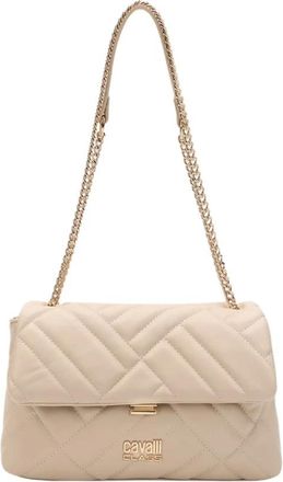 Roberto Cavalli Gewatteerde Schoudertas - Dames - Schoudertassen - Beige - ONE Size - Tassen