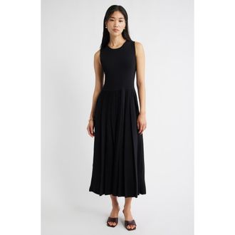 Nordstrom Sleeveless Pleated Sweater Dress in Black at Nordstrom Rack, Size Xx-Small