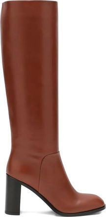 Sartore 90mm leather knee-high boots - women - Leather/Leather/Leather - 39.5 - Brown
