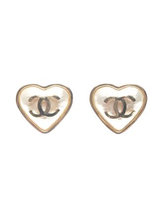 Chanel Orecchini a cuore CC 2022 - Oro