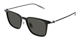 Montblanc MB0354S Asian Fit 001 Mens Sunglasses Black Size 52