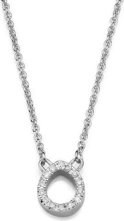 Monica Vinader Naida Mini Open Teardrop Pendant Necklace in Silver at Nordstrom Rack