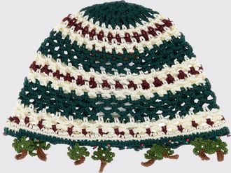 Alanui Striped Crochet Cotton Beanie Hat