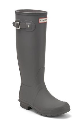 Hunter Original Tall Waterproof Rain Boot in Dark Gray 020 at Nordstrom, Size 11