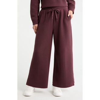 Zella Ottoman Wide Leg Ankle Pants in Burgundy Fudge at Nordstrom, Size Xx-Large