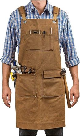 OEM Delantal De Trabajo Resistente Para Hombres Y Mujeres: Delantal De Carpintero Robusto Con Bolsillos Para Herramientas
