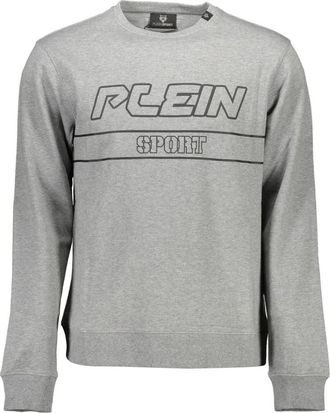 Plein Sport Grijze Sweatshirt met Print en Lange Mouwen - Heren - Sportshirts - Grijs - XL - Fitness