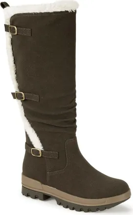 BareTraps Navia Faux Fur Lined Tall Boot in Dark Brown at Nordstrom, Size 8.5