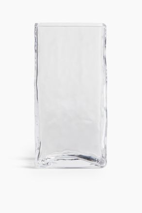 H&M Glasvase mit Struktur - Weiss