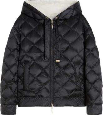 Max Mara Dames, Jassen, Zwart, Maat: XL Leer