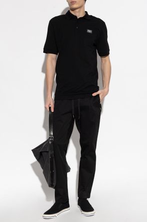 Dolce & Gabbana Loose-fitting Cotton Trousers, Mens, Black